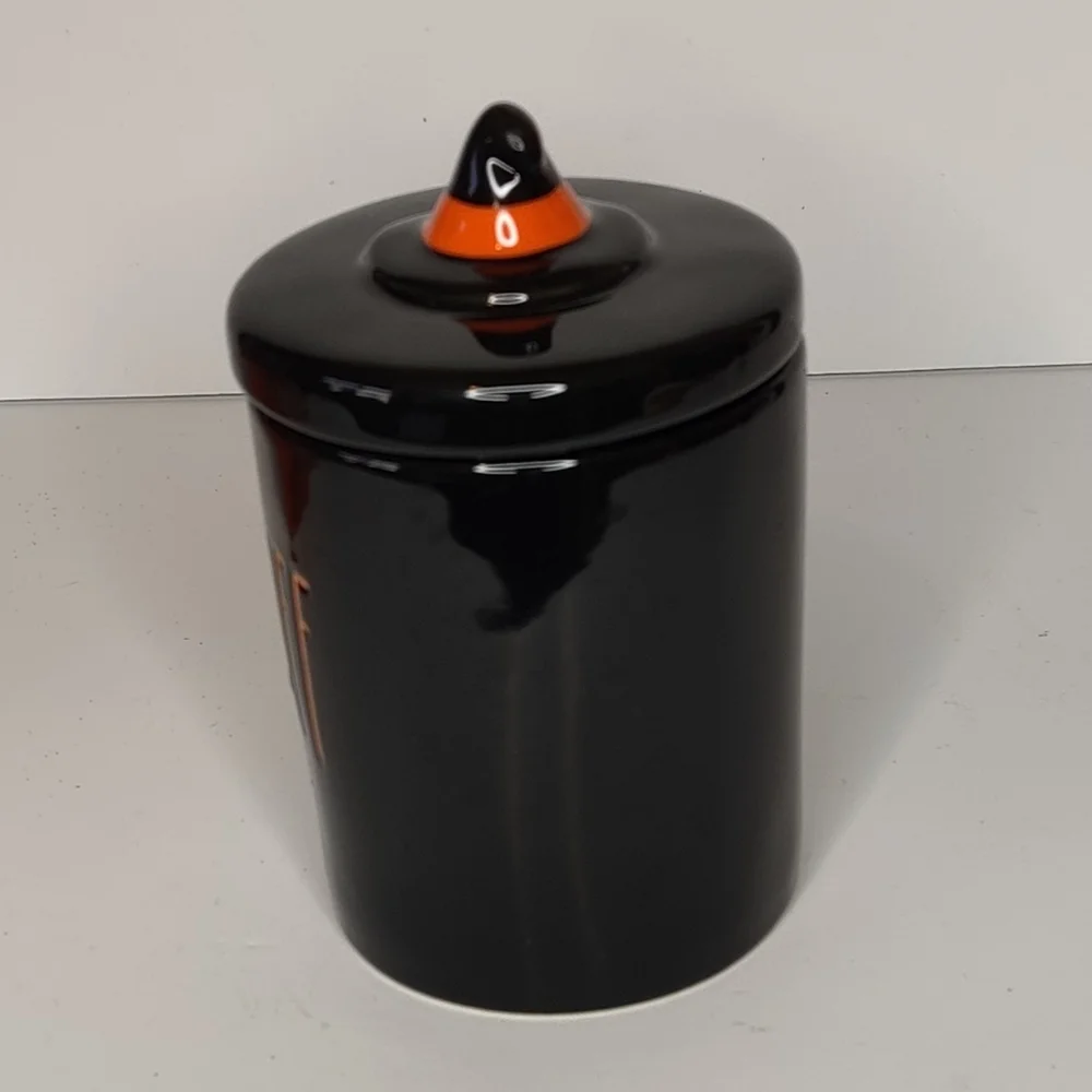 Rae Dunn‎ Black Witch Hat Stuff Halloween Jar Canister
